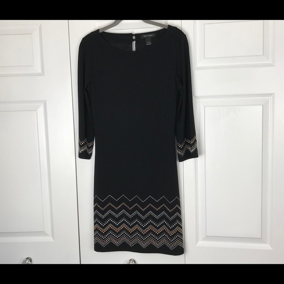 WHBM Studded Black Dress Size Small EUC